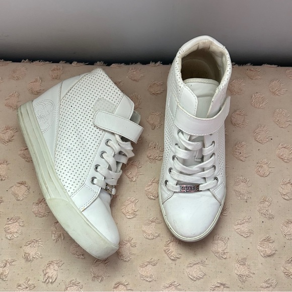 Guess Shoes - Guess Wedge Sneakers White Size 8
